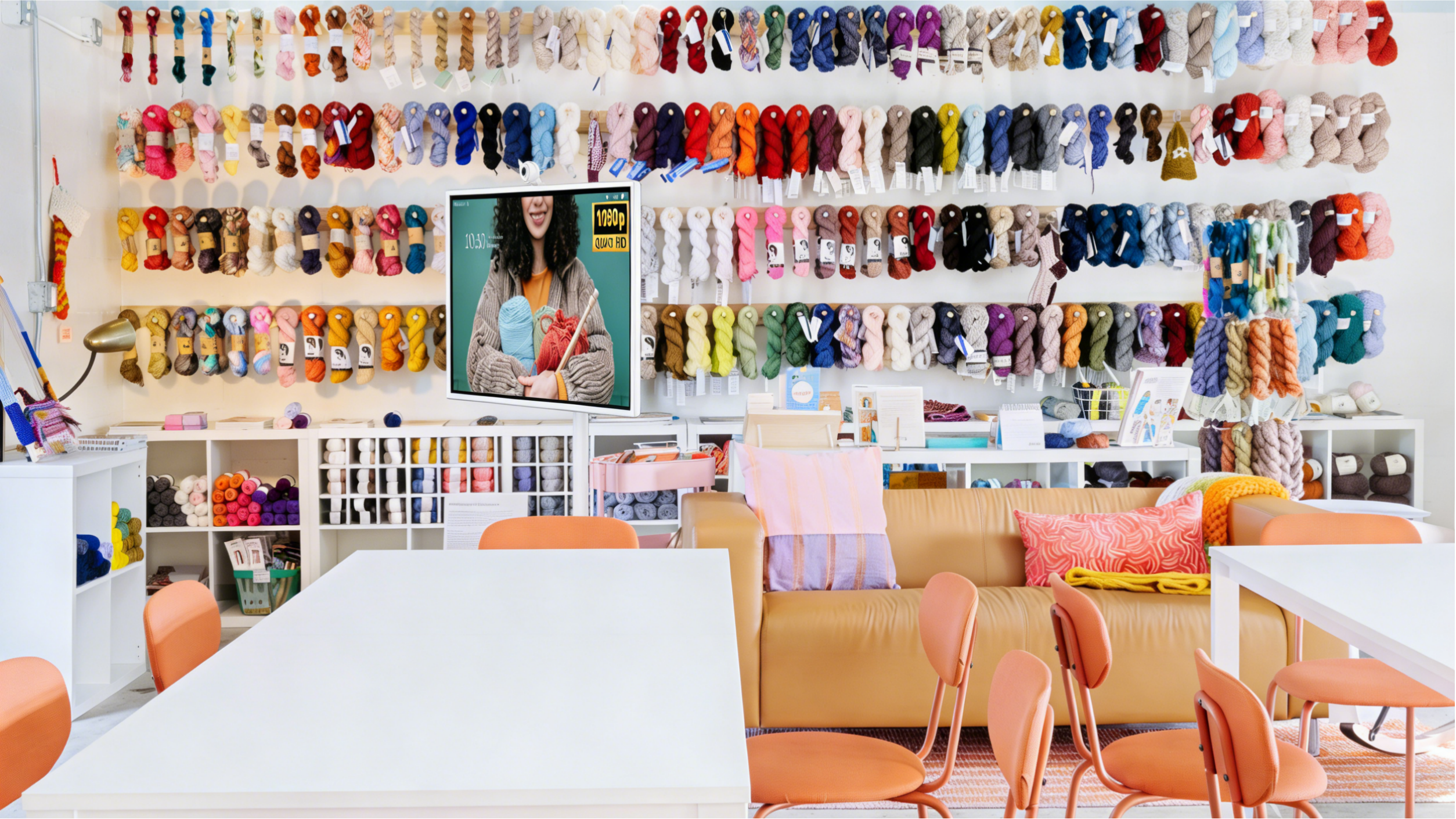 Knitting Studio Needs a Screen on Wheels