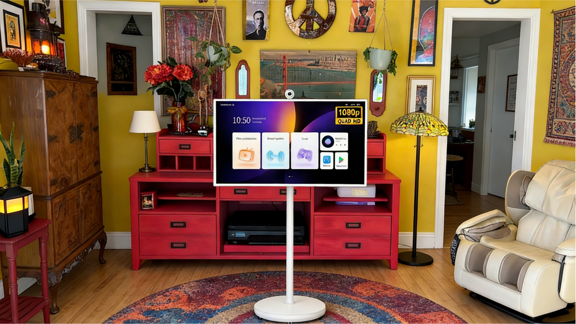 portable tv for no drill home