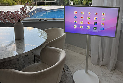 GFF S1 portable TV on wheels is perfect for home use, business meetings, educations and outdoor use.