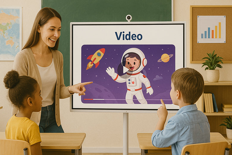 Use this TV/media cart to show cartoons to young children for educational purposes