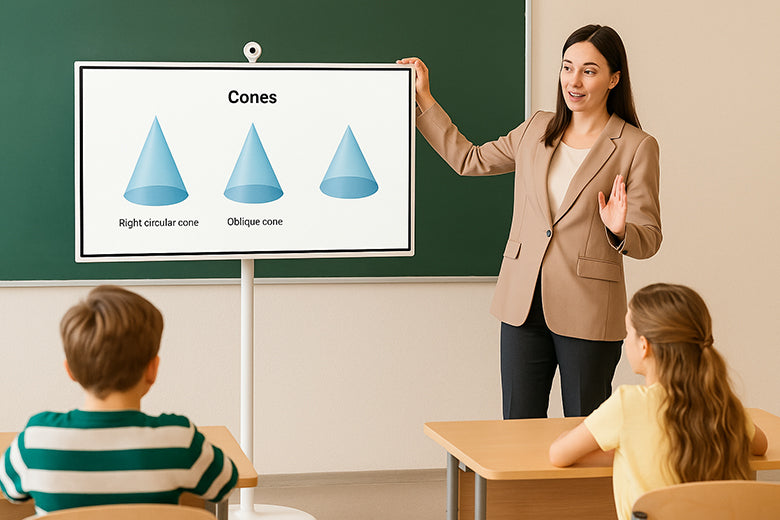 Use this mobile and rolling touchscreen display to walk through lesson details with students during class