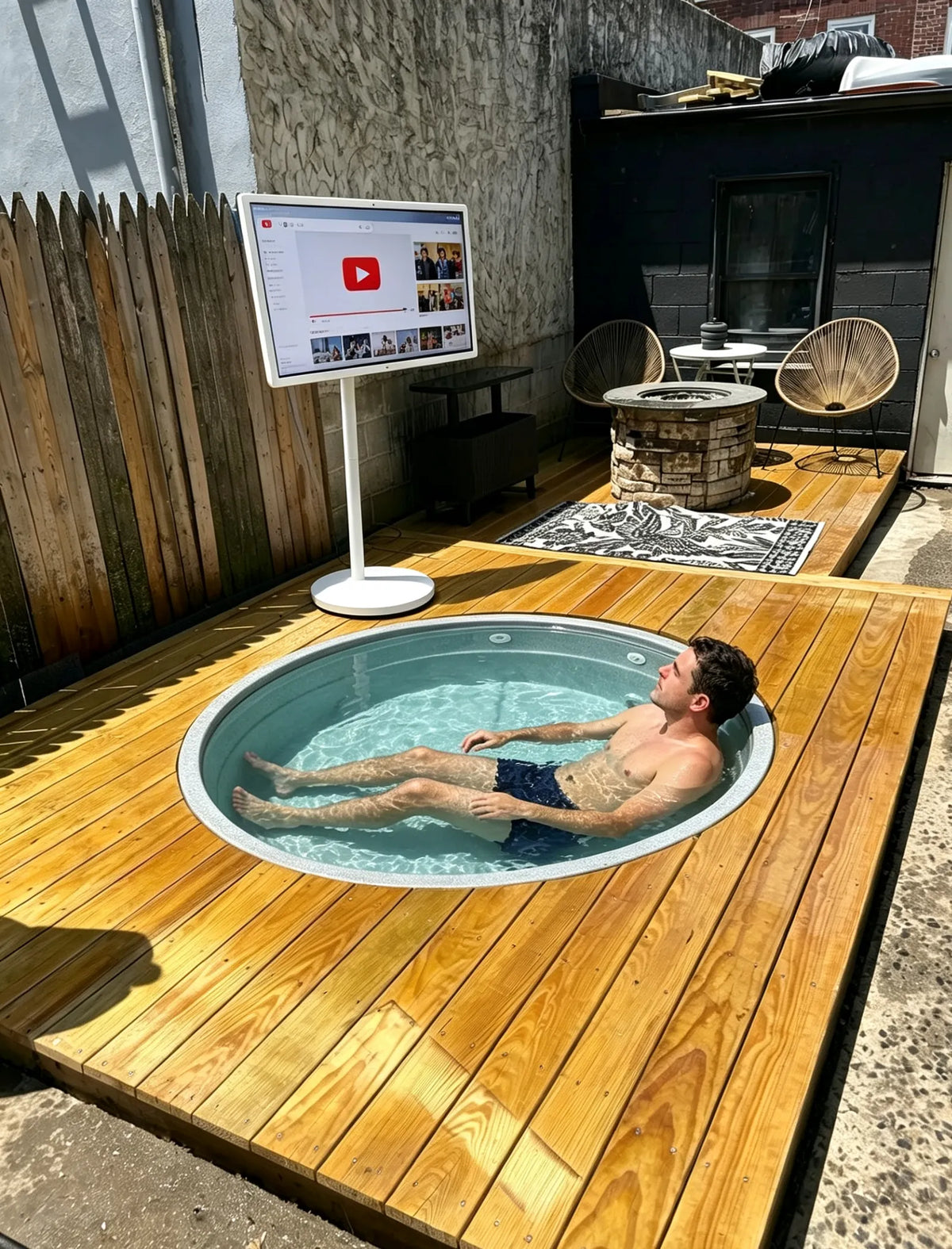 watch youtube video in your backyard