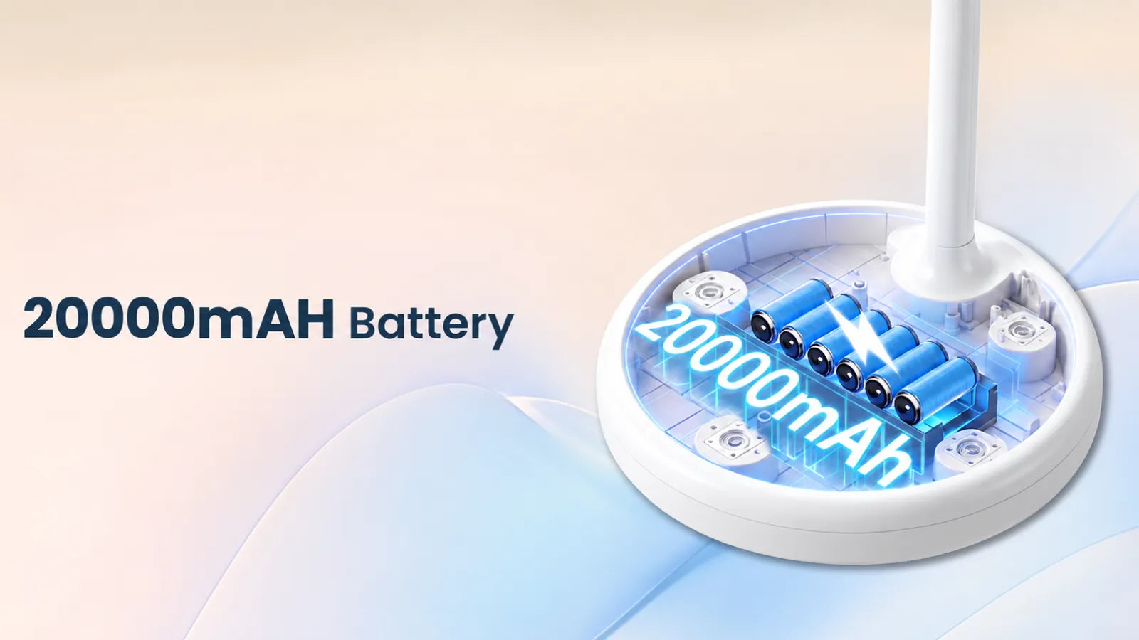 20,000mAh Battery of portable TV on wheels