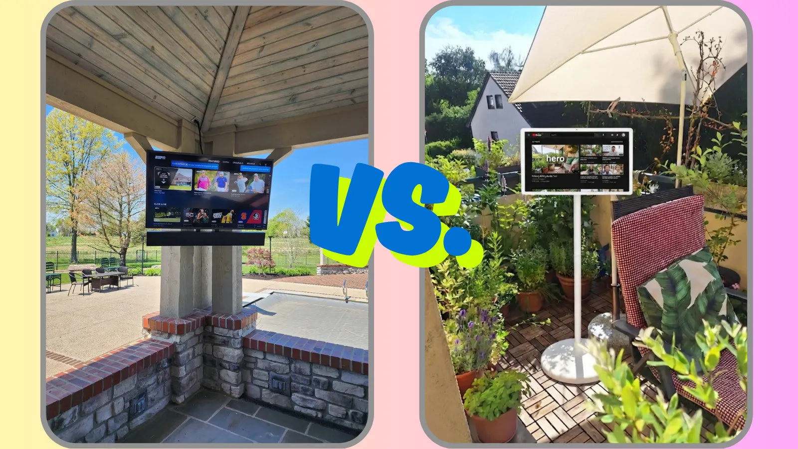 outdoor tv vs. portable tv
