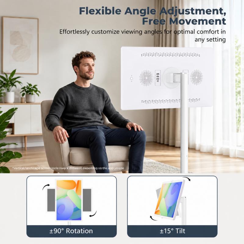 GFF 22-Inch Portable Smart TV On Wheels