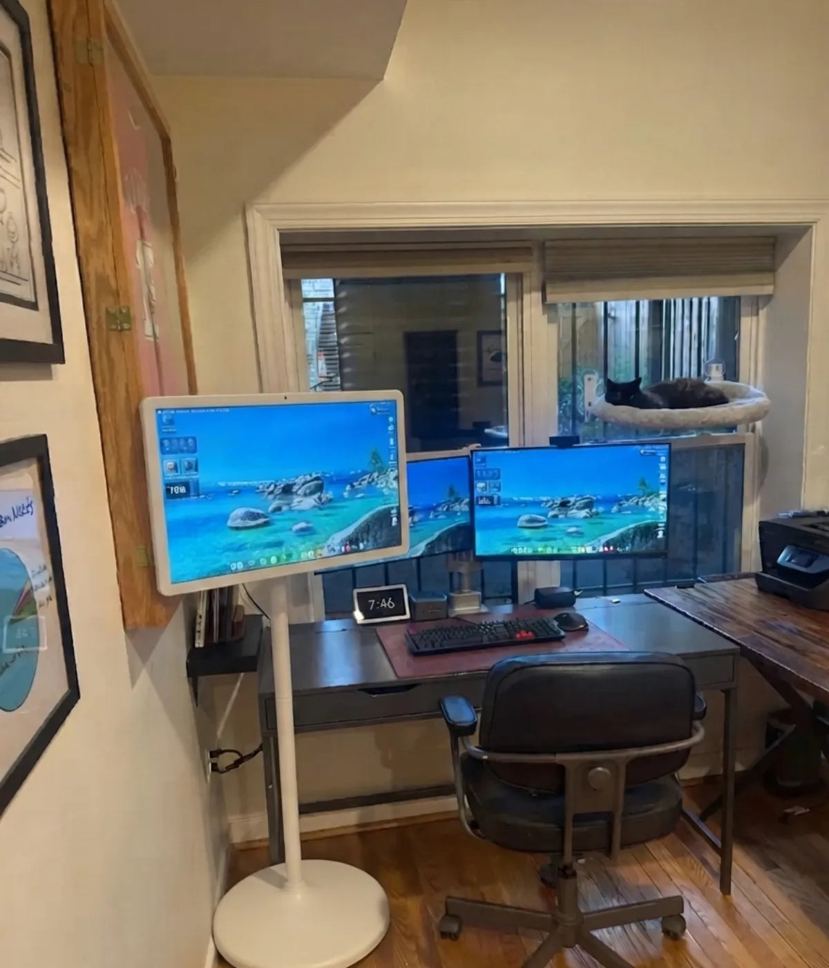share your screen with a portable TV on wheels